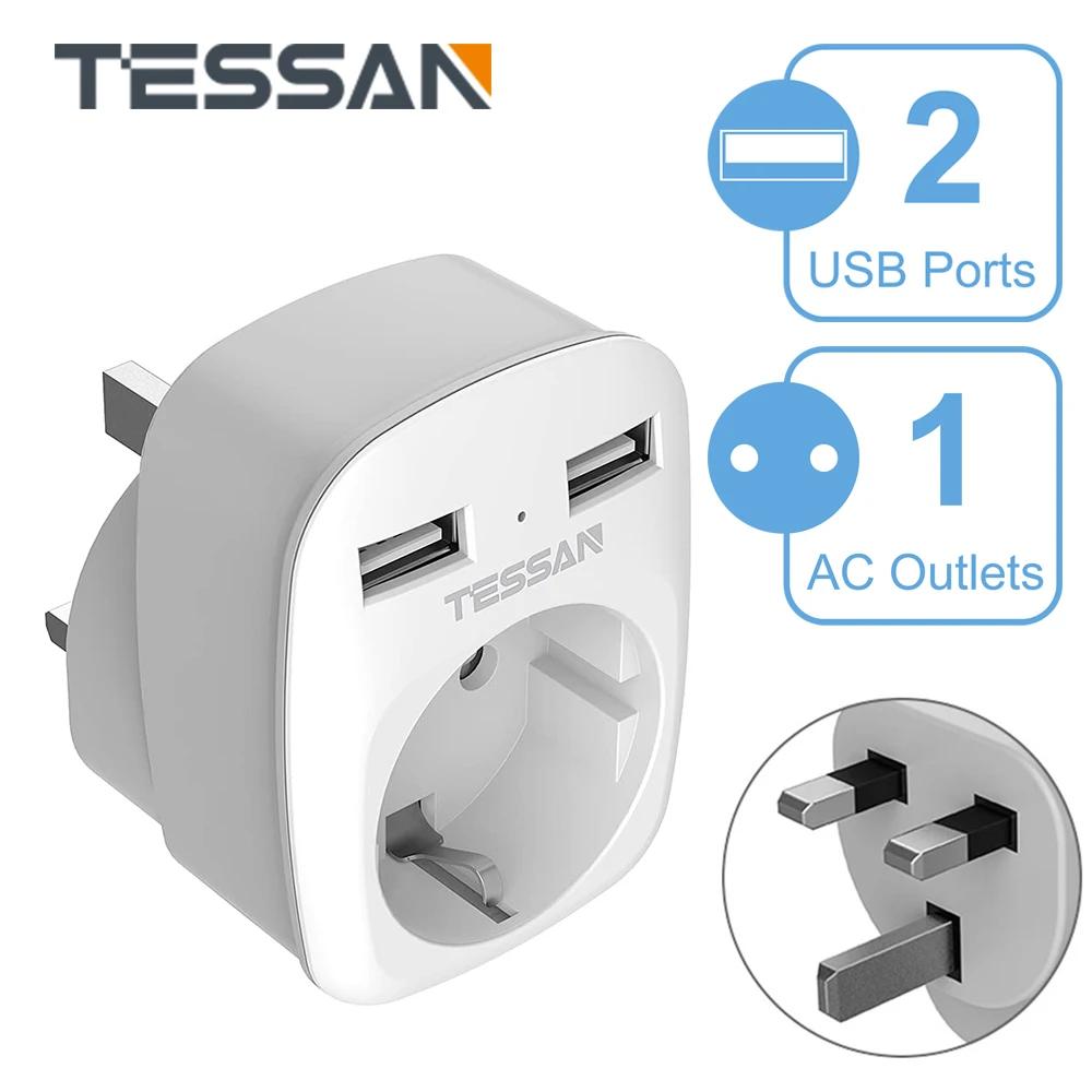 TESSAN EU-UK  ÷ , AC ܼƮ  USB 2 ,   USB , Ϸ, Ʈ, , G Ÿ